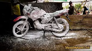 Foam bike wash | bike service | bike wash | sports bike | yamaha ybr g
