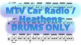 MTV Car Radio Heathens - Twenty One Pilots - Drums Sheet Music [DRUMS ONLY]