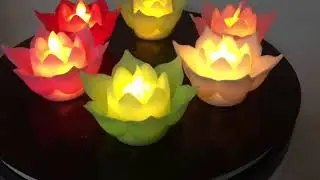 wholesale lotus flower shape flower LED birthday candle