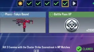 Call Of Duty Mobile Kill 3 Enemies with the Cluster Strike Scorestreak in MP Matches Task Complete