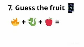 #guessthefruitnamebyemoji #fruitpuzzle #fruitriddle #brainteaser #fruits #funwithlearning 