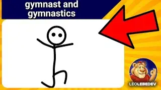Stickman animation gymnast and gymnastics