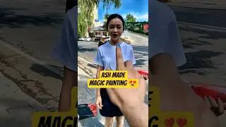 Ash Made Magic Painting 😍~ mini wood toy | woodworking art skills / hand crafts #shorts