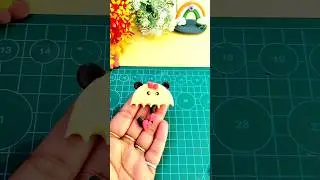 cute umbrella making by clay#easyandsimple #easycrafts #easyclay #easy #shortvideo