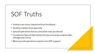 United States Army Special Forces The five SOF Truths