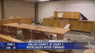 Northwest Dallas JP court office backlogged after tornado heavily damaged building