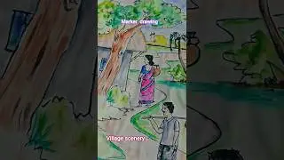 village scenery🖌️#dancehall #newmusic#art#drawing#youtubeshorts @Tonniartandcraft @YouTube