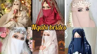 niqabi brides dresses designs || Aesthetic wedding hijab  brides  dresses designs
