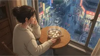A Warm Night on a Rainy Day: Hot Soup and City Lights in the Rain | Ghibli-Style Video