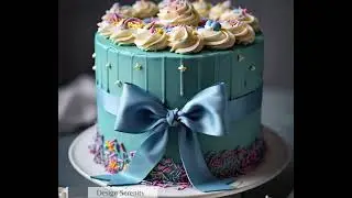 Blue Pastel Beautiful Cake