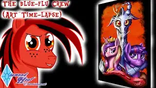 MLP: The Blue Flu Crew (Art Time-lapse)