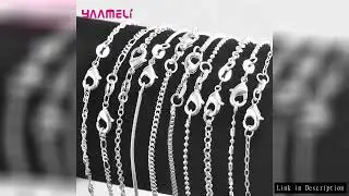 Authentic 5PCS Solid 925 Sterling Silver Jewelry Chains Necklace with Lobster Clasps fit Men Women P