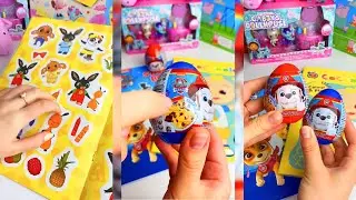 Unboxing 500 stickers Barbie, LOL and Paw Patrol Surprise EGG ASMR