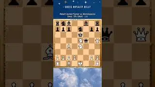 Robert James Fischer vs MichalopoulosSimul, 57b (1964) #chessroyaltybilly #quickcheckmate #shorts