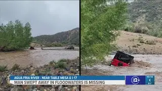Man still missing after Jeep was swept away in Agua Fria River