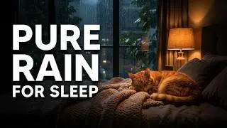 Rain Sounds for Anxiety Relief | Calm Cat Sleeping Nearby