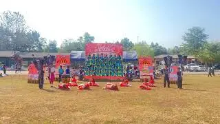 ￼ กองเชียร์และเชียร์ลีดเดอร์โรงเรียนบ้านเนินสายฝน (แหลมทอง) (เช้า)