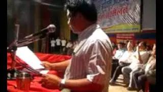 Dr Om Gurung Announcing The Tamuwan Declaration of Tamuwan Indigenous Peoples at Pokhara on 1 March 2012