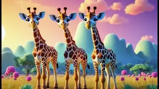 Five Little Giraffes Stand Up Tall + More Nursery Rhymes & Kids Songs