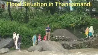 Flood Like situation in Thannamandi (J&K). Families stuck across the river##subscribe 