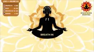 Guided Breathing Mantra (8 - 16 - 16 - 8) Pranayama Yoga Breathing Exercise (Level 4 Volume 121)