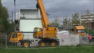 Grove Mobilkran und Wohncontainer