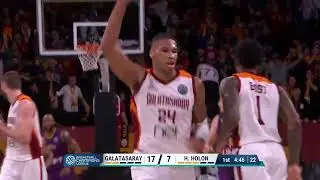 Galatasaray Nef - Hapoel Holon 74-71: Kerry Blackshear (24 points)