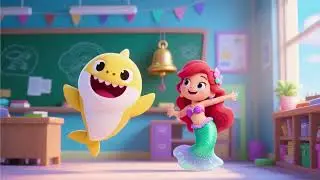 Baby Shark Dance and the Mermaid School Bell | Fun Nursery Rhymes & Kids Songs