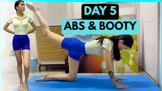 10 MIN Pilates Morning Routine Challenge | Day 5 | Abs & Booty Workout at Home