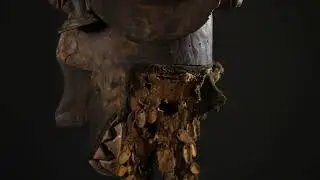 M&aacute;scara de g&ecirc;meos com p&aacute;ssaros da fertilidade Calau, Grupo Cultural Senufo, Costa do Marfim - P. 70