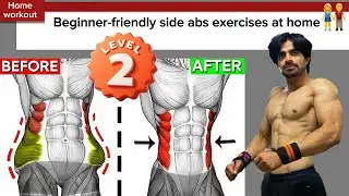 Obliques workout at home 🏠 | Level 2️⃣ #obliquesworkout #sachinhrfitness #youtube #exercise #fit 