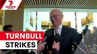 Turnbull slams Coalition at portrait unveiling | 7NEWS