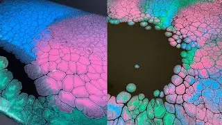 Two Pour Paintings with Metallic Colors in one video ~ Acrylic Pouring Tutorial ~ Artfornia