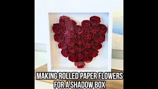 HOW TO MAKE PAPER ROLLED FLOWERS FOR A SHADOW BOX - STEP BY STEP TUTORIAL