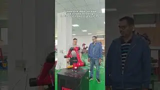 The Indian client asked the collaborative robot where it can be used? #industrial  #factory #robot