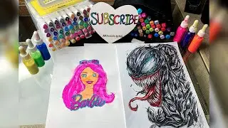 Satisfying Colour Mixing 🌈💦🎨 Easy Art Craft Ideas💡 #artideas #acrylicmarkers