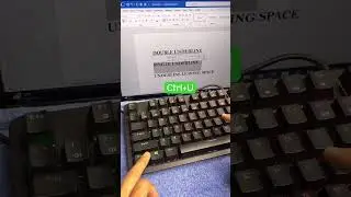 Computer 🖥️ Shortcut Key for Double Underline Single underline #shortcutkeys #keyboard #tricks