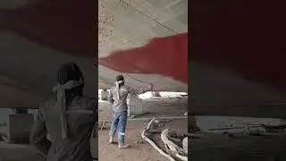 Painting primer. Cat dasar untuk kapal setelah dilakukan sand blasting. #like #subscribe #sunnypaint