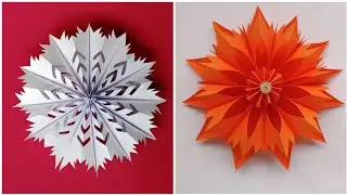 2 Beautiful 3D snowflake with paper //  DIY snowflake tutorial // Paper craft ideas 