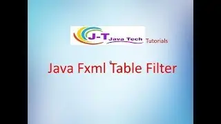 Java Fxml Table Filter