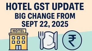 New GST Rates for Hotel Industry || 56th GST Council Meeting || CA Meet Jadawala ||