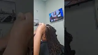 SisterLocks Retie on low density hair. #locs #knotlessbraids #viralreels