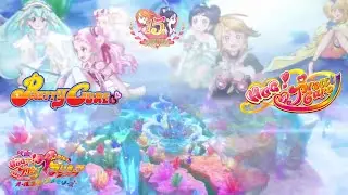The Cures on the Zero Point Island at Hug! Pretty Cure x Pretty Cure: All Stars Memories (2018)