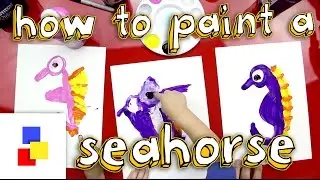 How To Finger Paint A Seahorse (for super young artists)