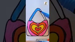 👜🌈coloring #art #diy #drawing #coloring #satisfying #video