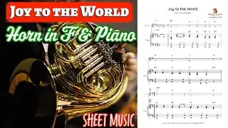 Joy to the World (modern) | Horn in F & piano | Sheet music