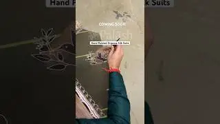 Hand Painted Suits | Organza Silk Suits | Designer | Palashstore #handembroidery #organzasilksuit