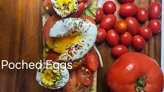 Colorful Poched Eggs Baguette!!