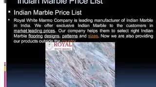Indian Marble Price List