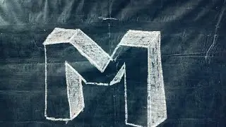 How to draw a 3D letter 'M' ||3D letter'M' drawing|| easy drawing||step by step 